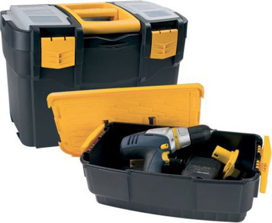 ArtPlast Plastic Tool Case with Lid Organizer 40x34x21cm