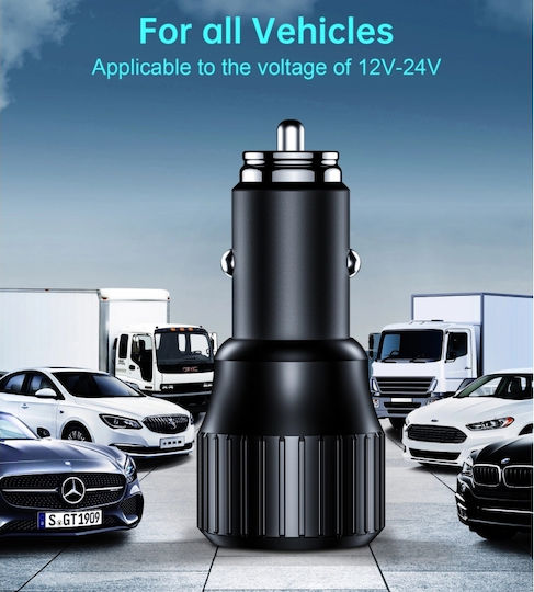 Choetech Choetech Handy-Autoladegerät 63W 3A mit Anschlüssen: 1xUSB-A 1xType-C Schwarz Farbe