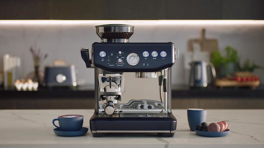 Sage The Barista Express Impress Automatic Espresso Coffee Machine 1850W 15bar Pressure for Cappuccino with Grinder Blue