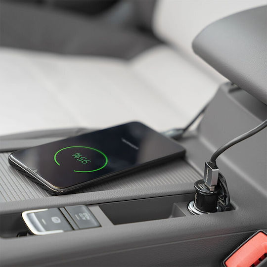Kruger & Matz Încărcător Auto Cu Mufă De Brichetă 20W Încărcare Rapidă Cu Porturi 1xUSB-A 1xType-C Culoare Neagră