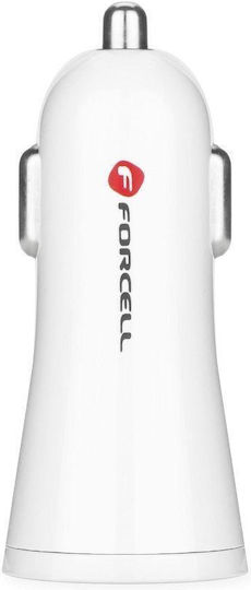 Blue Star Quick Charge 3.0 2.4A Autoladegerät 18W 2.4A Schnellladen mit einer Buchse: 1xUSB Weißes Farbe