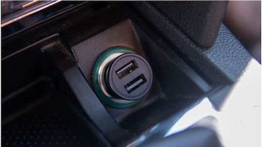 Swissten Φορτιστής Αυτοκινήτου 4.8A με Θύρες: 2xUSB Μαύρο Χρώμα