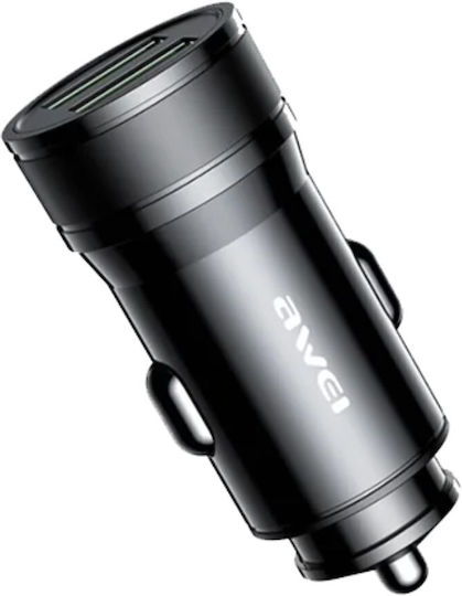 Awei C-830 Încărcător Auto 2.4A cu Porturi: 2xUSB Negru Culoare