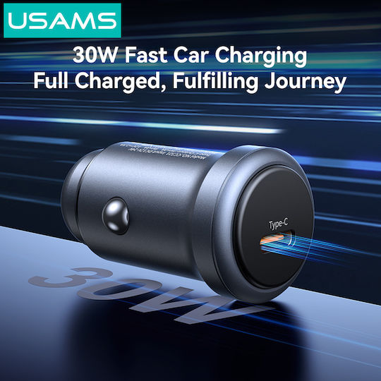 Usams Auto-Ladegerät 30W Schnellladung mit einem Anschluss: 1xType-C