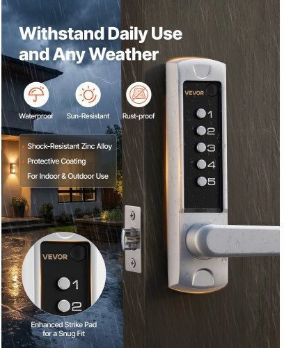 Vevor Electronic Lock in Silver Colour