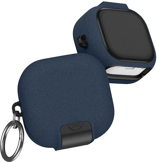 Tech-Protect Schlanke Kunststoffhülle Mit Haken In Blauer Farbe Für Galaxy Buds4 / 4 Pro