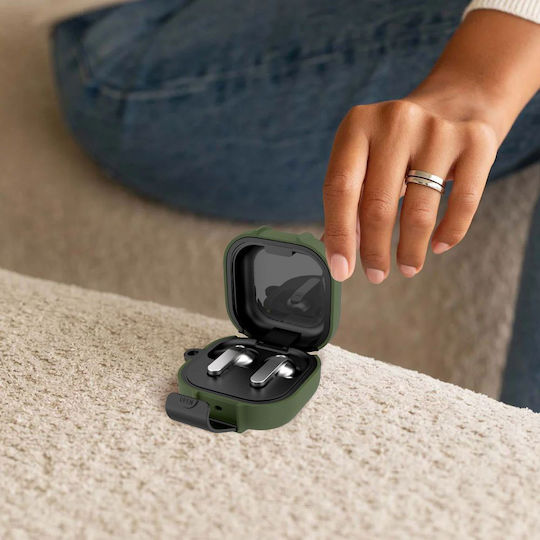 Tech-Protect Slim Kunststoffhülle Mit Haken In Grün Für Galaxy Buds4 / 4 Pro