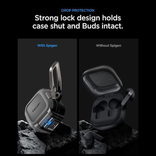 Spigen Plastic / Silicone Case with Hook in Black for Samsung Galaxy Buds 4 / 4 Pro