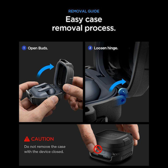 Spigen Plastic / Silicone Case with Hook in Black for Samsung Galaxy Buds 4 / 4 Pro