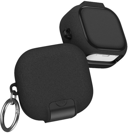 Tech-Protect Schlanke Kunststoffhülle Mit Haken In Schwarz Für Galaxy Buds4 / 4 Pro