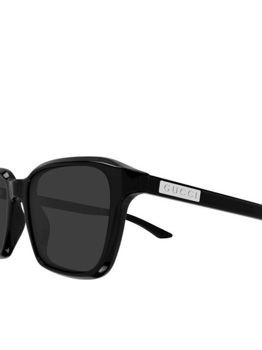 Gucci Men's Sunglasses With Black Horn-Rimmed Frame And Grey Lens GG2078S 001
