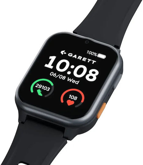 Garett Vita Smartwatch με SIM και Παλμογράφο (Μαύρο)
