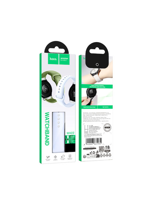 Hoco Wh22 Silikon Tragbare Bänder Samsung Huawei Xiaomi Vivo Oppo Bandbreite 20mm Universell Eis Blau