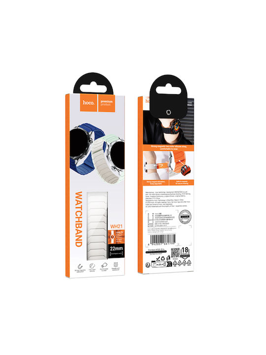 Watchband Hoco Wh21 Flexible Silicone Magnetic Samsung Huawei Xiaomi Vivo Oppo Etc 22mm Universal White Orange Watchband Hoco Wh21 Flexible Silicone Magnetic Samsung Huawei Xiaomi Vivo Oppo Etc 22mm Universal White Orange