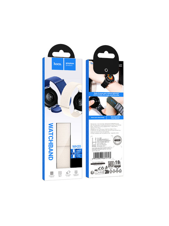 Hoco Wh20 Belle Series Nylon Tragbare Bänder Samsung Huawei Xiaomi Vivo Oppo Bandbreite 22mm Universell Beiges