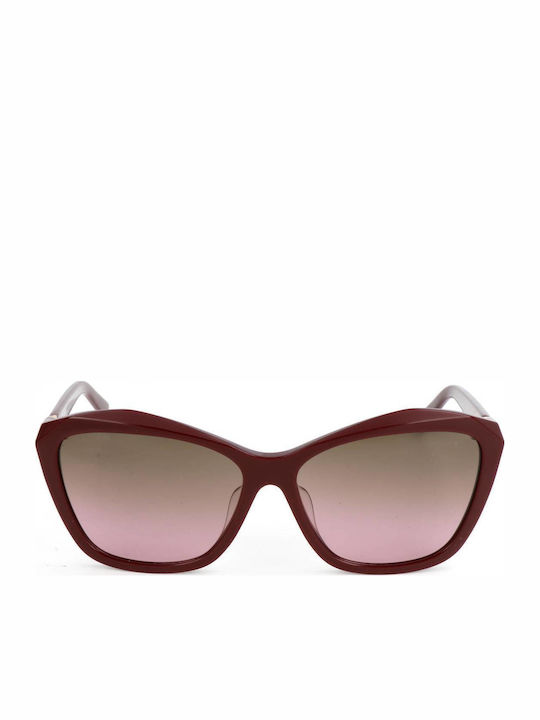 Swarovski Women's Sunglasses with Brown Acetate Frame and Gray Lenses SK0135F 71F