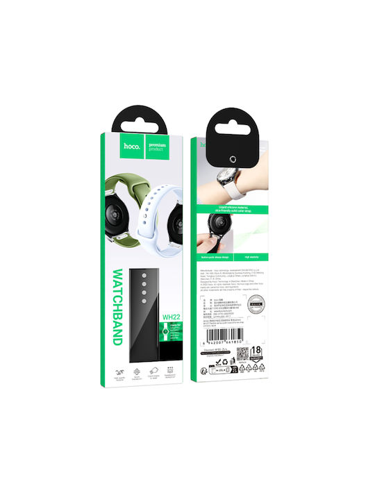 Watchband Hoco Wh22 Silicone Samsung Huawei Xiaomi Vivo Oppo Etc 20mm Universal Black