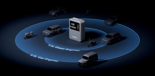 Topdon V1200Air Portable Car Battery Starter 10000mAh with Power Bank / Pump / USB / Flashlight 12V