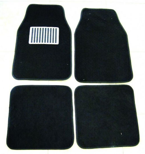 Autoline Satz Vorder- und Hintermatten Universal 4Stück aus Teppichboden Gray / Schwarz