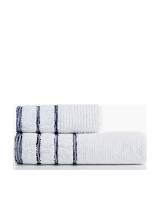 Nef-Nef Homeware Badetuch-Set 2 Stück Stern Weiße Gewicht 600gr/m²