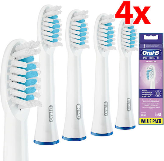 Oral-B Pulsonic Sensitive Electric Toothbrush Replacement Heads 4pcs