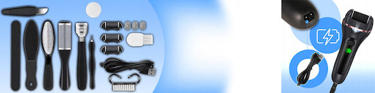 Electric Heel Foot File Wireless Grinder + Accessory Set