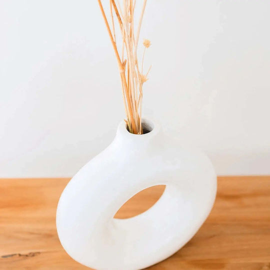 Phos & Gaia Ceramic Vase Nusa White