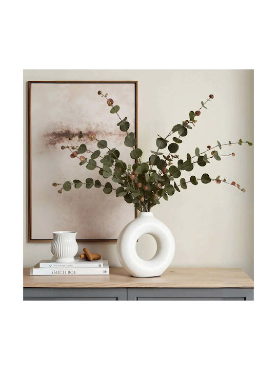 Phos & Gaia Decorative Ceramic Vase Nusa White
