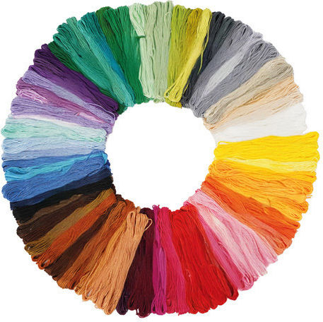 Embroidery Set Zola 100 Colored Threads Thread Length 8 M Accessories Included 30 X 45 Cm