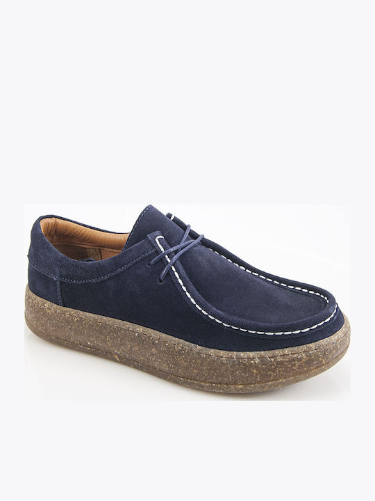 Leather Women's Loafers in Gray Colour