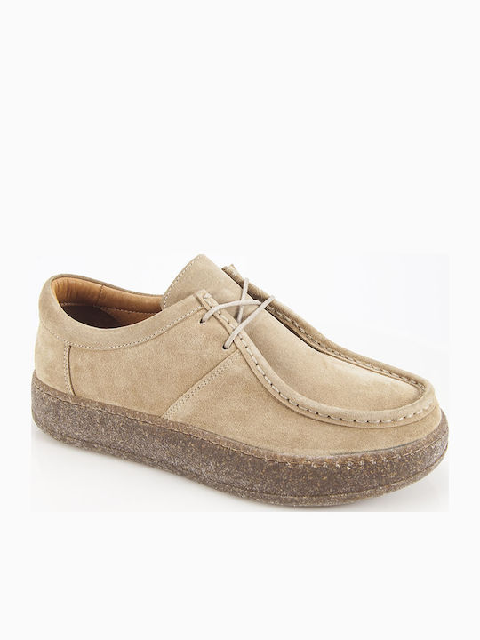 Leather Women's Loafers in Gray Colour