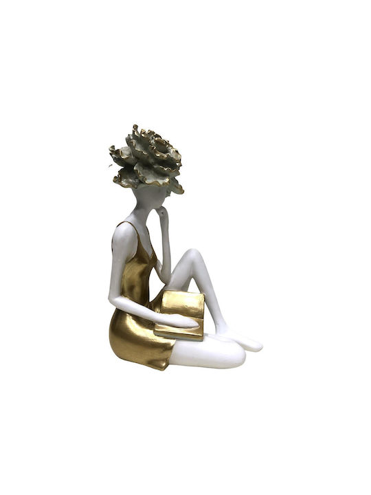 Zen Collection Διακοσμητική Φιγούρα Πολυρητίνης Κοπέλα 10.5x16.5x24.5cm