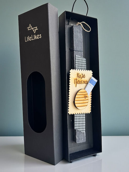 Osterkerze Frohes Ostern Schwarz mit Box