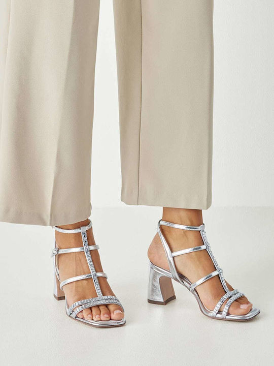 Damen Sandalen Silber