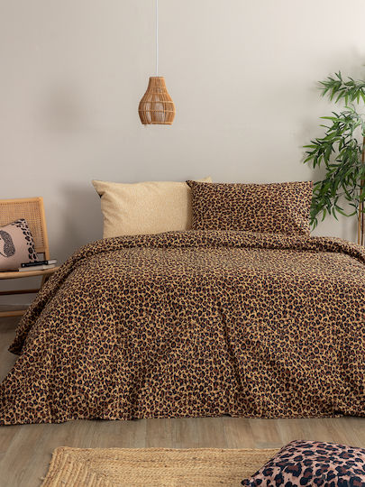 Palamaiki Fl6299 Set Pillowcases with Envelope Cover Brown 52x72cm