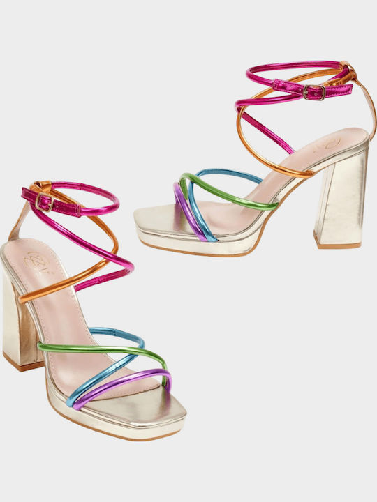 Mehrfarbige Damen Sandalen