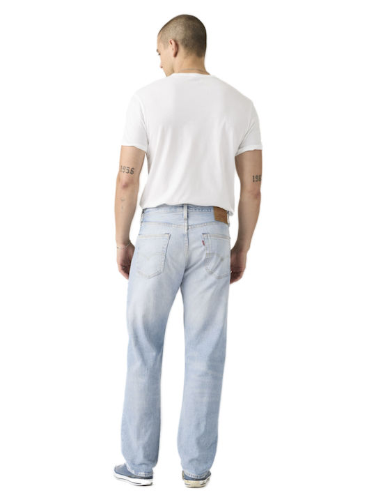 Men's Jeans Pants With Slim Straight Fit Light Blue