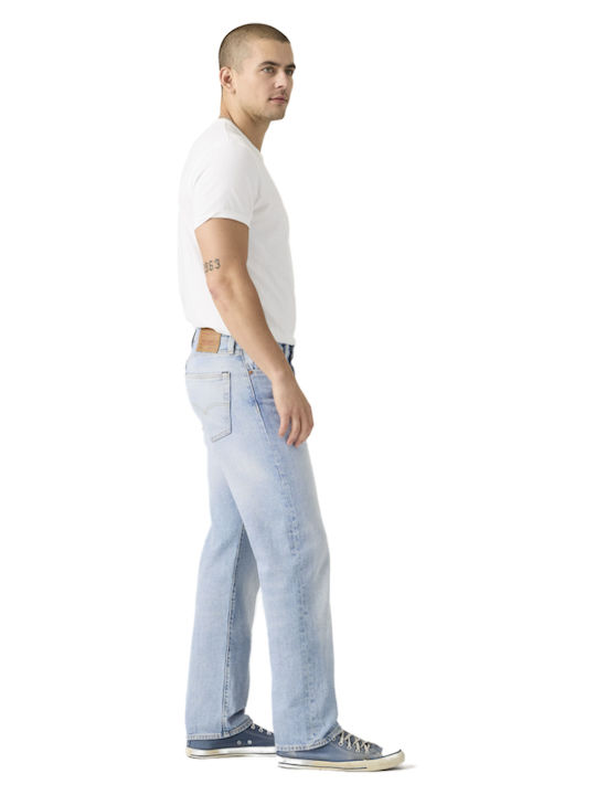 Men's Jeans Pants With Slim Straight Fit Light Blue