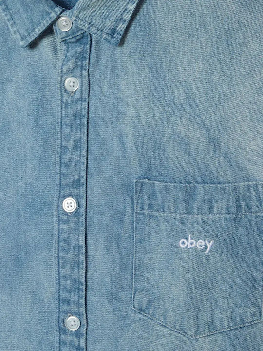 Short Sleeve Shirt Bleached Indigo