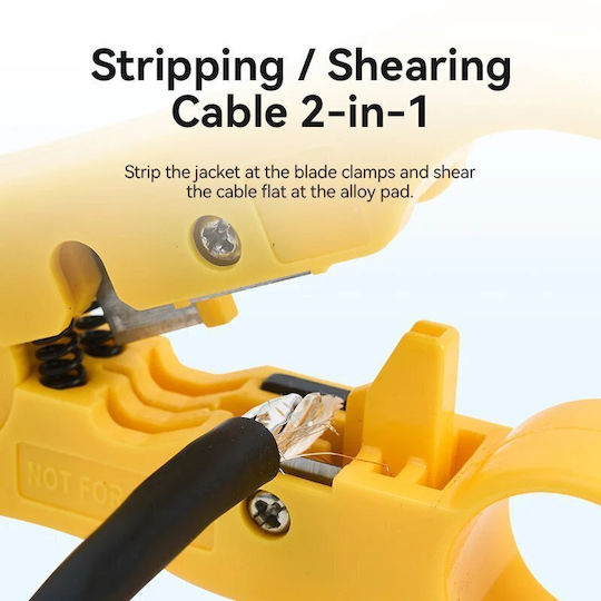 Vention Network Tool Coaxial Cable Stripper Keby0 Yellow