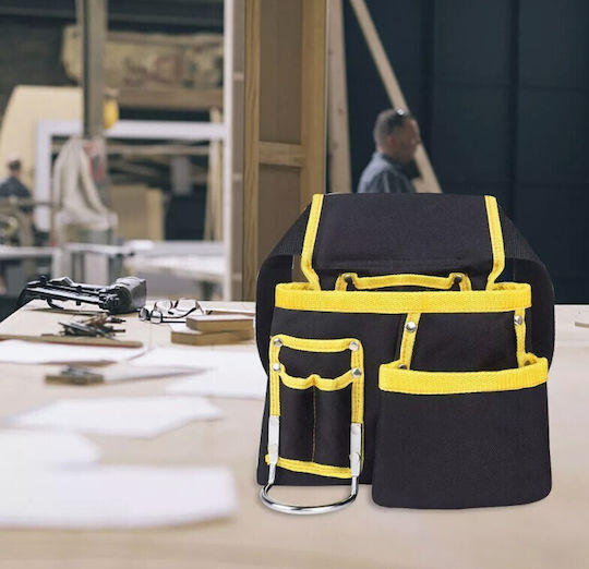Tool Tool Belt Zola 11 Pockets 1 Hammer Holder Adjustable Ergonomic Polyester 54x24 Cm Black Yellow