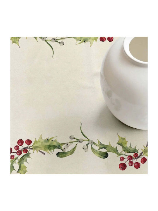 Tablecloth Holly Waterproof Cotton Mistletoe Pgsi0206 200 × 155 Cm