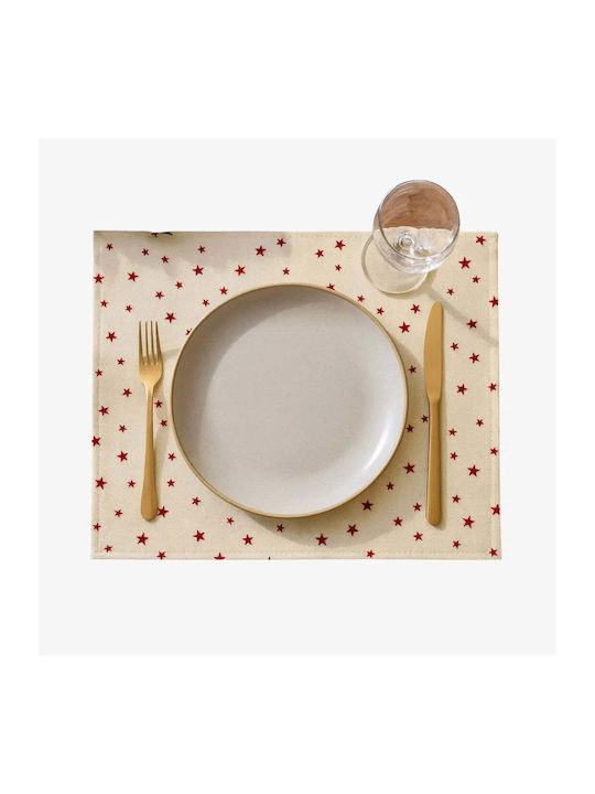 Set Placemats Christmas Waterproof Stars 2 Pieces Pgsi0209