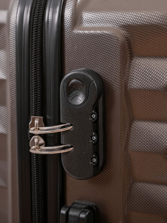 Reise Koffer Hart Silber mit 4 Räder Set 3 Stück