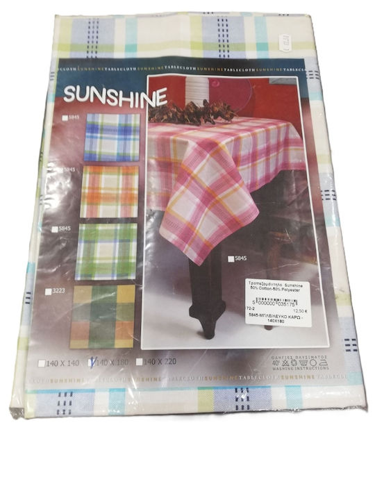 Sunshine Τραπεζομάντηλο Art.172-2 Μπλε/εκρου Καρω 140x140εκ.