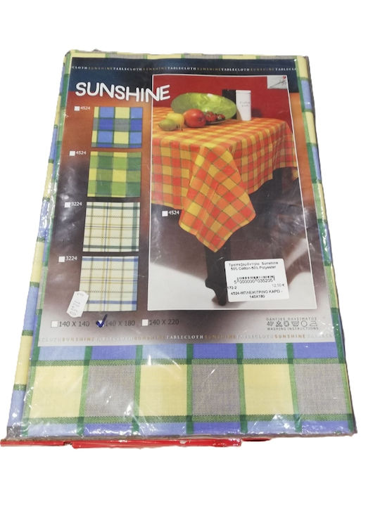 Sunshine Τραπεζομάντηλο Art.172-2 Μπλε/εκρου Καρω 140x140εκ.