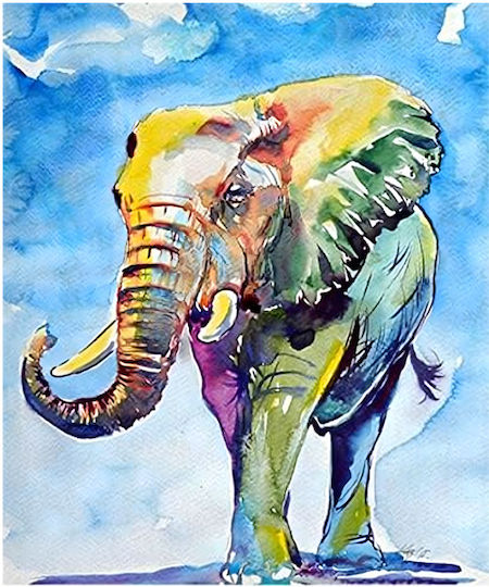 Mosaic Diamant Xxl Gobelin Zola Design Elefant Colorat 120 X 60 Cm