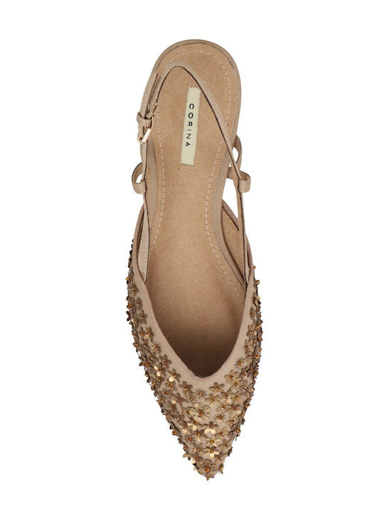 Women's Ballerina Shoes in Tabac Brown Colour