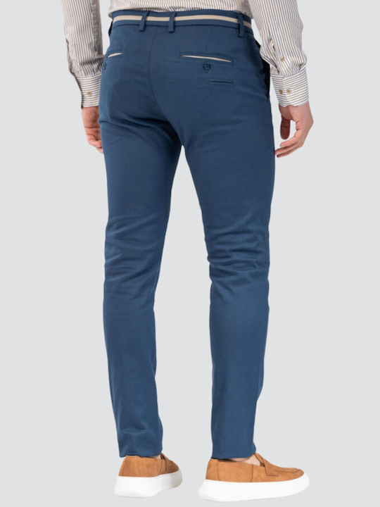 Como Ανδρικό Παντελόνι Ελαστικό Regular Fit Navy