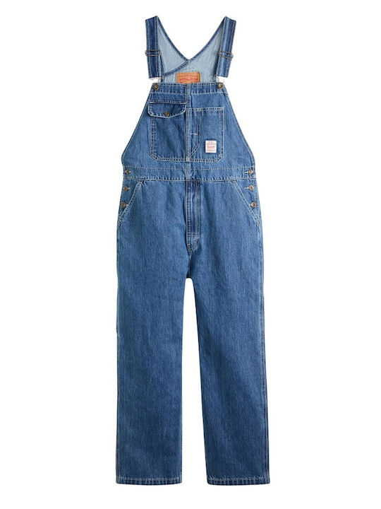 Dark Ανδρική Τζιν Σαλοπέτα με Loose Straight Εφαρμογή Dark Aged Denim